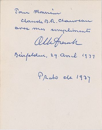 Lot #159 Otto Frank Signed Photograph and Typed Letter Signed - Image 3