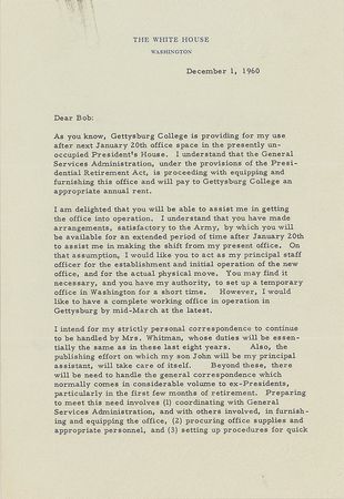 Lot #44 Dwight D. Eisenhower Typed Letter Signed: Eisenhower on 