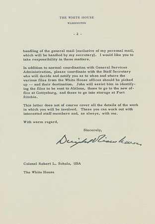 Lot #44 Dwight D. Eisenhower Typed Letter Signed: Eisenhower on 