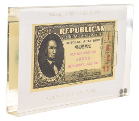 Lot #99 Dwight D. Eisenhower RNC Pass and Signature Pass and Signature - Image 3