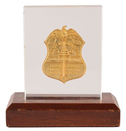 Lot #97 Dwight D. Eisenhower Inauguration Police Badge, Program, and Signature Police Badge and Signature - Image 2