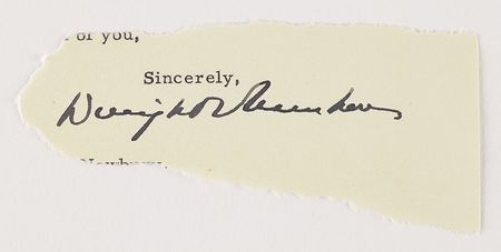 Lot #97 Dwight D. Eisenhower Inauguration Police Badge, Program, and Signature Police Badge and Signature - Image 3