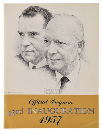 Lot #97 Dwight D. Eisenhower Inauguration Police Badge, Program, and Signature Police Badge and Signature - Image 4