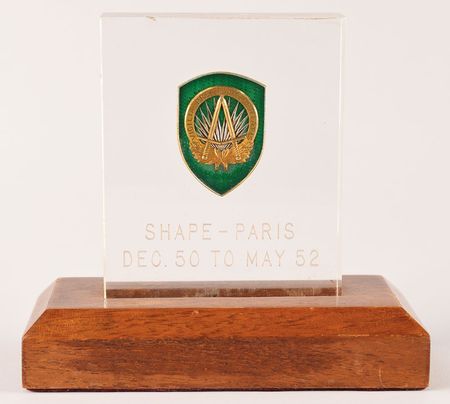 Lot #46 Dwight D. Eisenhower Typed Letter Signed to Robert L. Schulz with SHAPE Badge and Pocket Knife: 