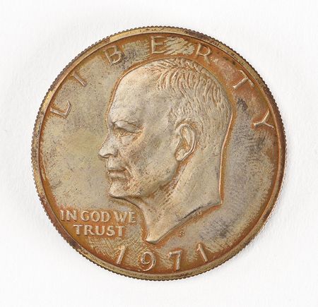 Lot #89 Dwight D. Eisenhower 'First Strike' and Proof Dollars and Signature Coins and Signature - Image 1