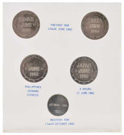 Lot #101 Dwight D. Eisenhower Travel Tokens and Signature Travel Tokens and Signature - Image 1