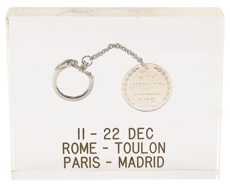 Lot #48 Dwight D. Eisenhower: Spanish Dagger Presented to Robert L. Schulz Dagger and Travel Token - Image 8