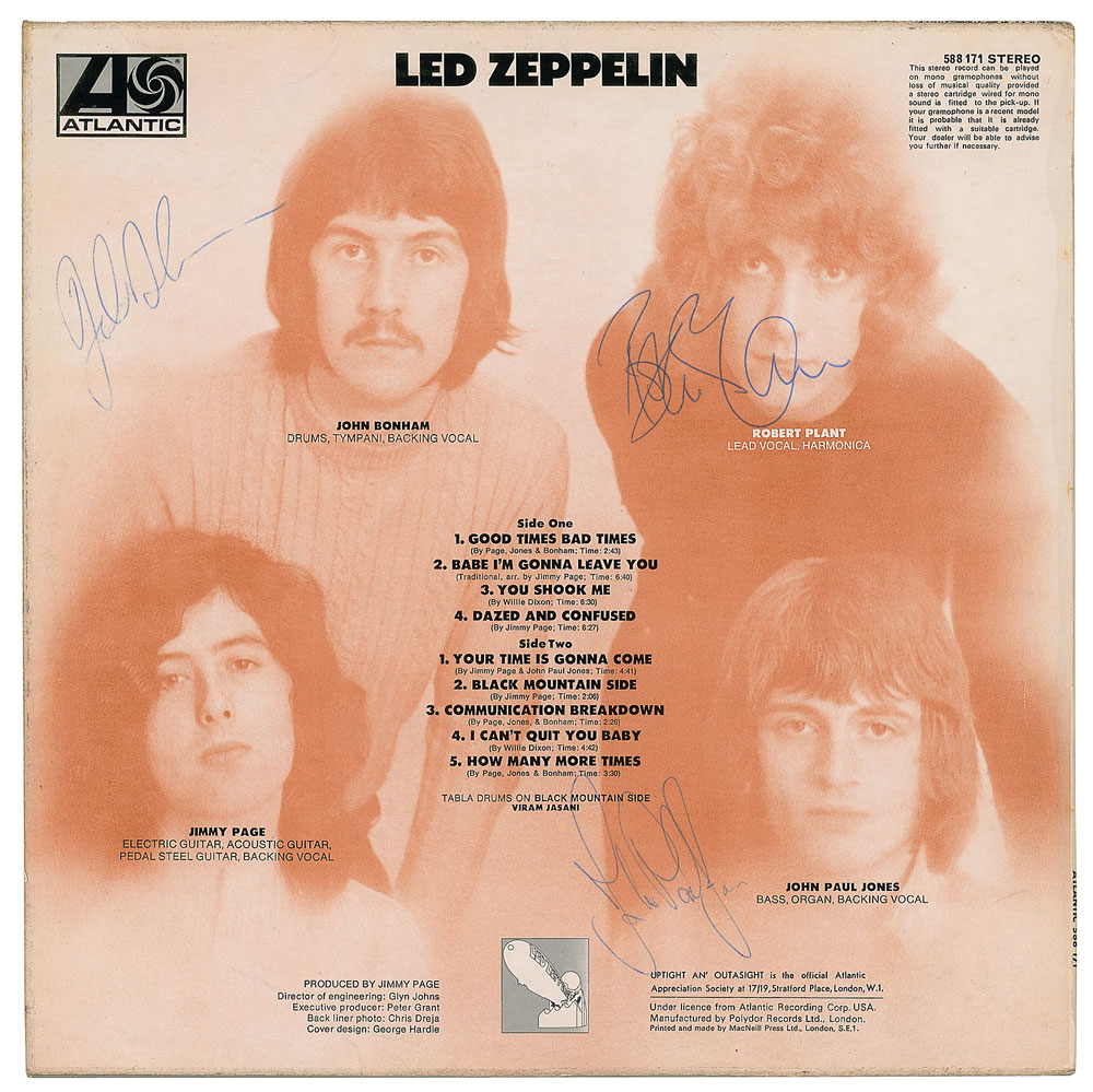 Led Zeppelin Signed Album | RR Auction