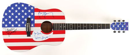 Lot #9226  America Signed Guitar - Image 1