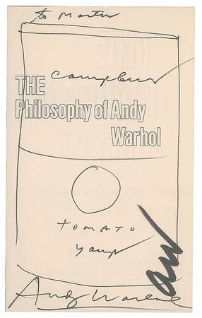 Lot #9552 Andy Warhol Signed Sketch in Book - Image 1