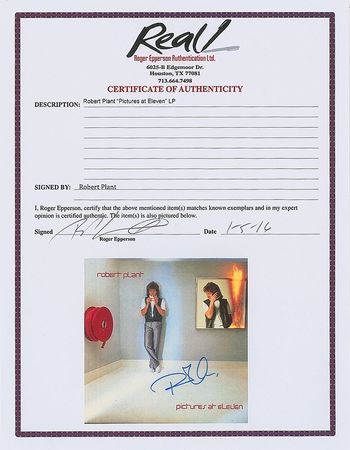 Lot #9074  Led Zeppelin: Robert Plant Signed Album - Image 2