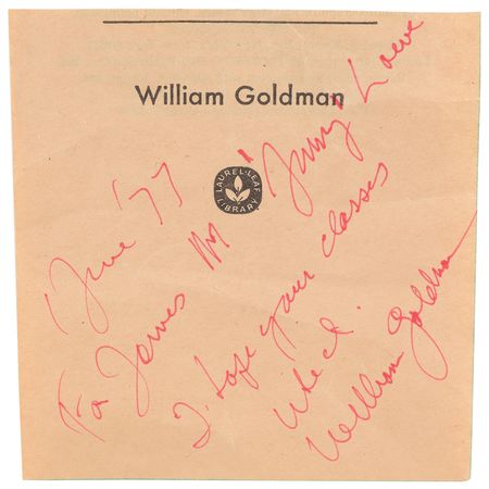 Lot #9553 William Goldman Signature and First Edition Book - Image 5