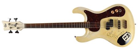 Lot #9144 Dee Dee Ramone Signed Mosrite Bass Guitar - Image 1