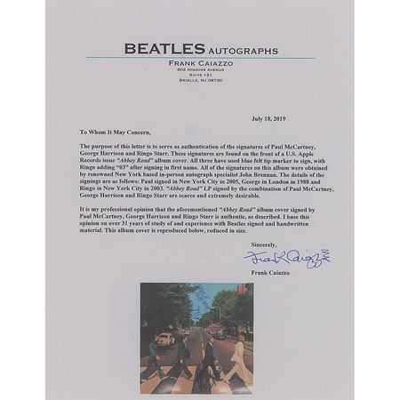 Lot #9311  Beatles: Harrison, McCartney, and Starr Signed Album - Image 2