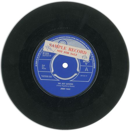 Lot #9070  Led Zeppelin: Jimmy Page Signed 45 RPM