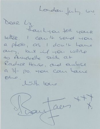 Lot #9196  Rolling Stones: Brian Jones Autograph Letter Signed - Image 1