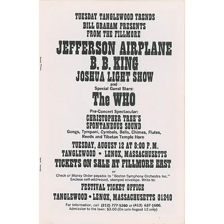 Lot #9024  Woodstock: John Mayall Fillmore East Program - Image 1
