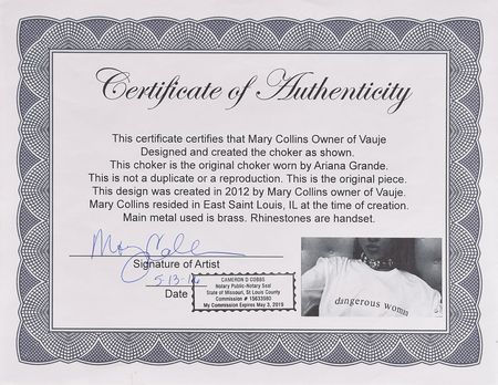 Lot #9274 Ariana Grande's Personally-Worn Choker Necklace - Image 5