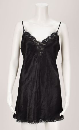Lot #9277 Courtney Love's Stage-Worn Black Slip - Image 1