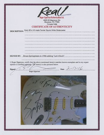 Lot #9213 Bruce Springsteen Signed Guitar - Image 3