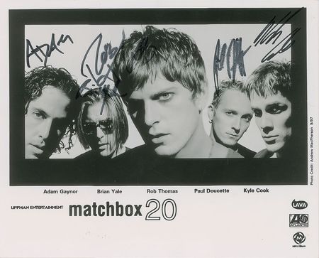 Lot #9259  Matchbox 20 Signed Photograph