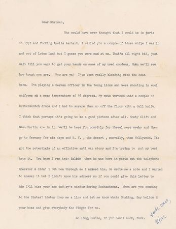 Lot #9511 Marlon Brando Typed Letter Signed - Image 1