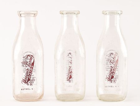 Lot #9047  Yasgur Farms Group of (3) Milk Bottle - Image 1
