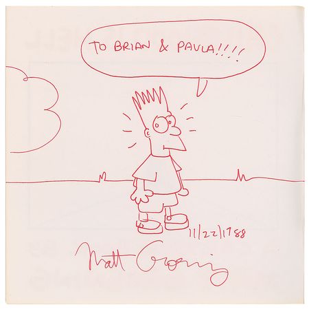 Lot #9542 Matt Groening Signed Book - Image 1