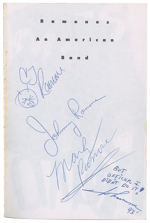 Lot #9172  Ramones Signed Book - Image 1