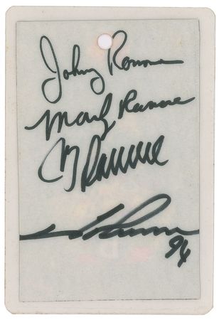 Lot #9171  Ramones Signed 1994 Spain Backstage Pass - Image 2