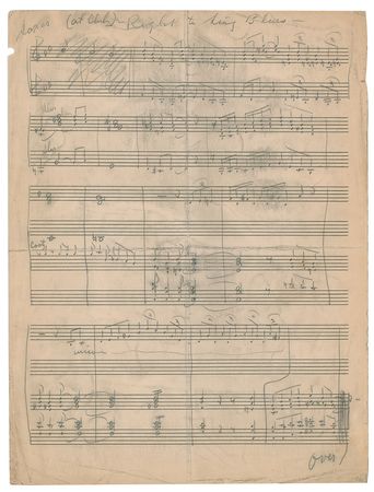 Lot #410 Duke Ellington: Ellington's handwritten score for a standard—