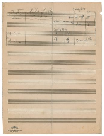 Lot #410 Duke Ellington: Ellington's handwritten score for a standard—