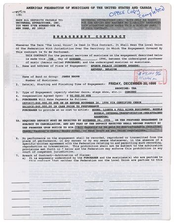 Lot #470 James Brown Signed Document - Image 2