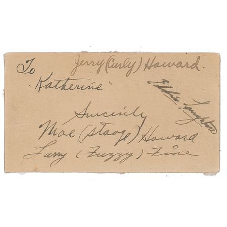 Lot #562 Three Stooges: 