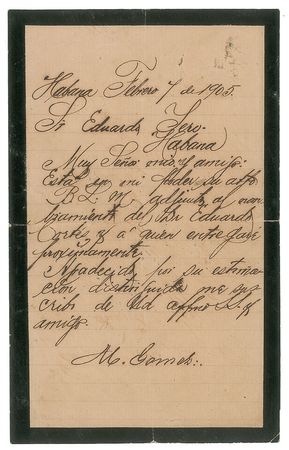 Lot #246 Maximo Gomez Signed Letter - Image 1