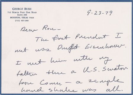 Lot #42 George Bush: “The first President I met was Dwight Eisenhower” - Image 2