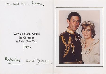 Lot #147 Princess Diana and Prince Charles Christmas Card - Image 1