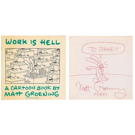 Lot #346 Matt Groening: Super early Groening sketch - Image 1