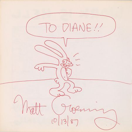 Lot #346 Matt Groening: Super early Groening sketch - Image 3