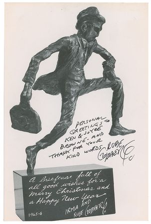 Lot #345 Rube Goldberg Signed Photograph and Christmas Card - Image 3
