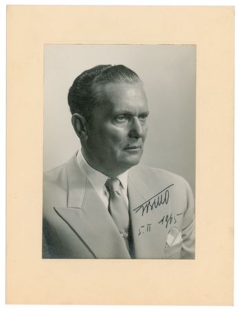 Lot #230 Josip Tito Signed Photograph - Image 1