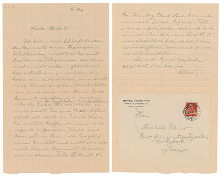 Lot #126 Albert Einstein Handwritten Letter Signed - Image 1