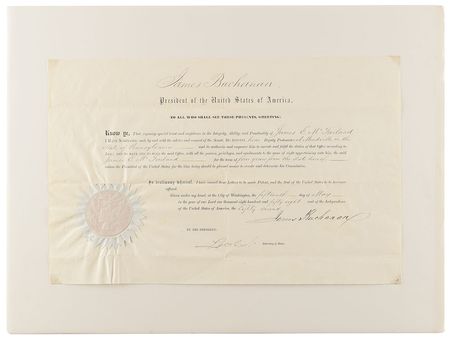 Lot #12 James Buchanan Signed Document