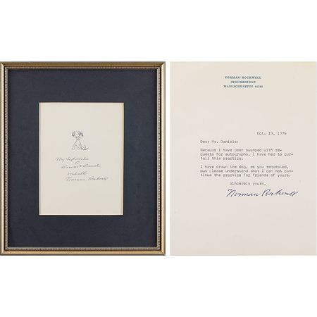 Lot #314 Norman Rockwell: A sketch by Rockwell—