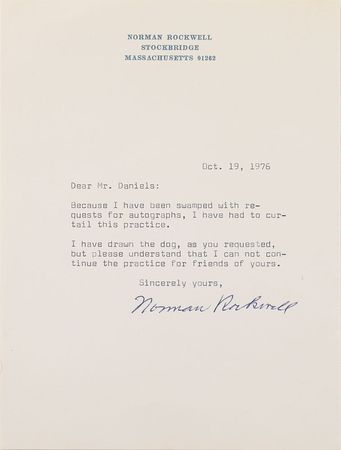 Lot #314 Norman Rockwell: A sketch by Rockwell—