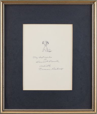 Lot #314 Norman Rockwell: A sketch by Rockwell—