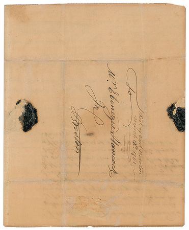 Lot #119 John Hancock: The 23-year-old Hancock writes his brother from 1760 London, relaying good wishes on their sister’s marriage and inquiring about the family slaves - Image 3