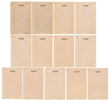 Lot #39 Ronald Reagan: Reagan's handwritten proposal for a 'Yearling Row' radio series?