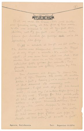 Lot #39 Ronald Reagan: Reagan's handwritten proposal for a 'Yearling Row' radio series?
