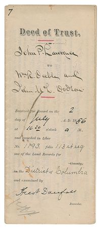 Lot #120 Frederick Douglass Signed Document - Image 1